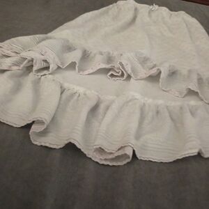 Art Class White Ruffled A-Line Skirt